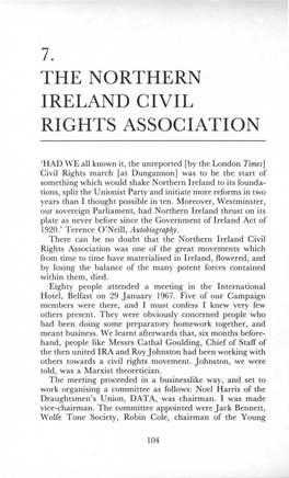 The Northern Ireland Civil Rights Association