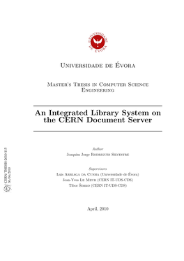 An Integrated Library System on the CERN Document Server