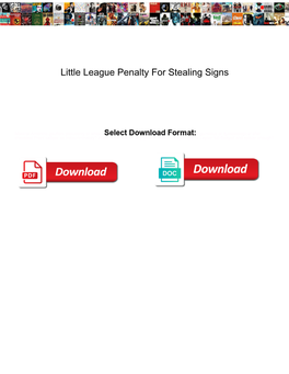 Little League Penalty for Stealing Signs