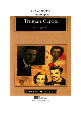 A SANGRE FRÍA Truman Capote