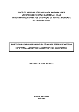 Ufam Programa Integrado De Pós-Graduação Em Biologia Tropical E Recursos Naturais