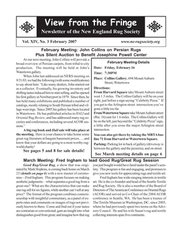 View from the Fringe Newsletter of the New England Rug Society