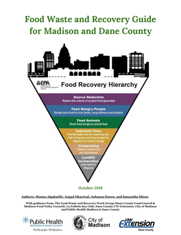 Food Waste and Recovery Guide for Madison and Dane County