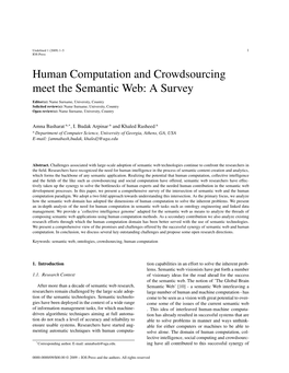 Human Computation and Crowdsourcing Meet the Semantic Web: a Survey