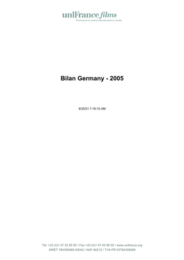 Bilan Germany - 2005