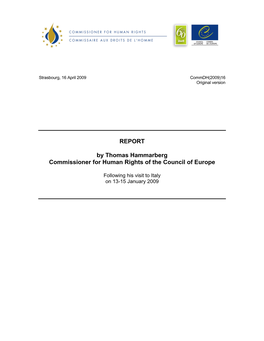 REPORT by Thomas Hammarberg Commissioner for Human Rights Of