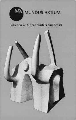 Selection of African Writers and Artists B ' -- Cover: Amir I
