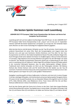 Die Besten Spieler Kommen Nach Luxemburg