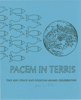 Celebration Pacem in Terris Award