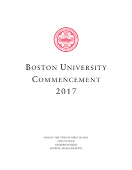 Boston University Commencement Brass Choir Aaron Goldberg, Director Processional (Musical Titles on Page 104) Call to Order J