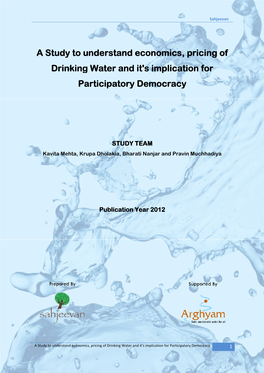 A Study to Understand Ec Drinking Water and It Participatory D Tudy To