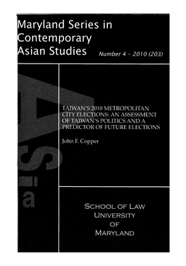 MARILAND Maryland Series in Contemporary Asian Studies