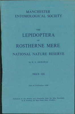Lepidoptera Rostherne Mere