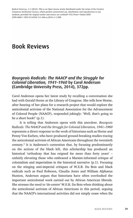 The NAACP and the Struggle for Colonial Liberation, 1941ÂŒ1960