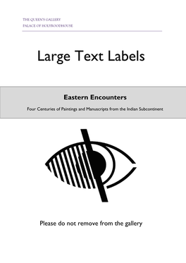 Large Text Labels