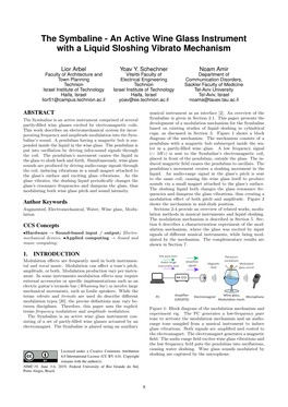 The Symbaline - an Active Wine Glass Instrument with a Liquid Sloshing Vibrato Mechanism