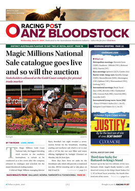 Magic Millions National Sale Catalogue Goes Live and So Will The