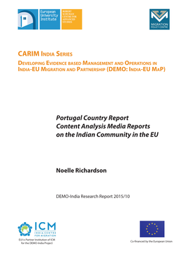 CARIM India Series Developing Evidence Based Management and Operations in India-EU Migration and Partnership (DEMO: India-EU Map )