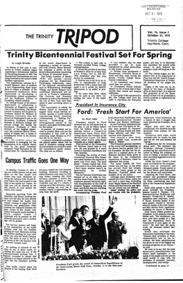 Trinity Bieentennias Festival Set for Spring