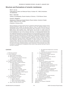 Structure and Fluctuations of Smectic Membranes