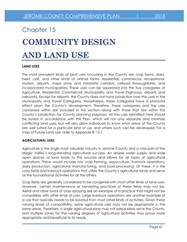 Chapter 15 COMMUNITY DESIGN and LAND USE