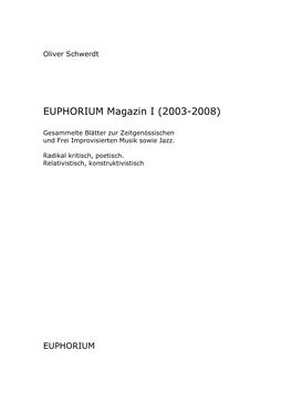 EUPHORIUM Magazin I (2. Ausgabe) (20130501)