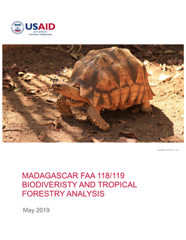 Madagascar Faa 118/119 Biodiveristy and Tropical Forestry Analysis