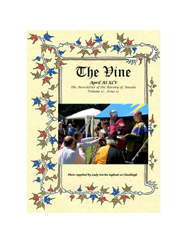 The Vine April AS XLV the Newsletter of the Barony of Aneala Volume 17 , Issue 12