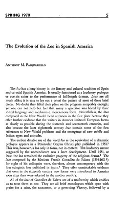 5 the Evolution of the Loa in Spanish America