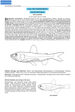 Order MYCTOPHIFORMES