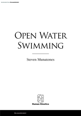 Open Water Swimming