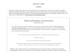 Faith and Empire: an Overview by Karl Debreczeny