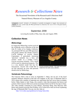 2008-09 R&C Newsletter