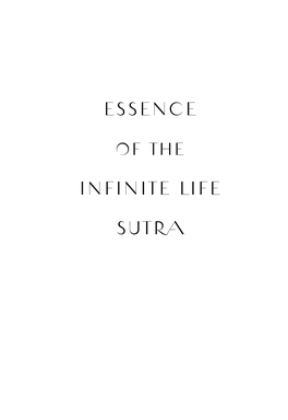 Essence of the Infinite Life Sutra