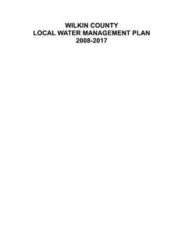 Wilkin County Water Plan.Pdf