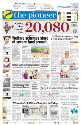 Welfare Schemes Stare at Severe Fund Crunch