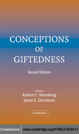 Conceptions of Giftedness, Second Edition