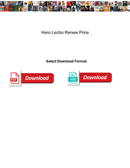 Hero Lectro Renew Price