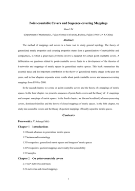 Point-Countable Covers and Sequence-Covering Mappings