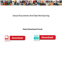 Icloud Documents and Data Not Syncing