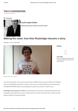 How Alan Rusbridger Became a Story