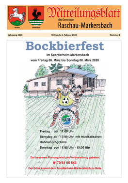 Bockbierfest Im Sportlerheim Markersbach Vom Freitag 06