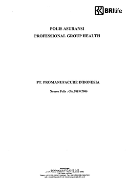 Ketentuan Umum Professional Group Health