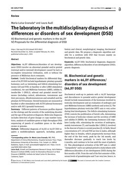 The Laboratory in the Multidisciplinary Diagnosis of Differences Or