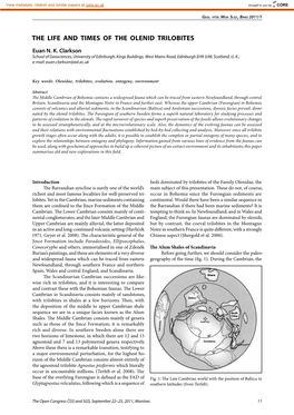 The Life and Times of the Olenid Trilobites