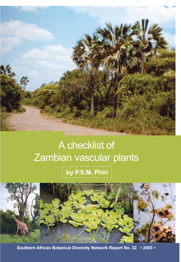 A Checklist of Zambian Vascular Plants by P.S.M