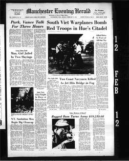 South Viet Warplanes Bomb Red Troops in Hue's Citadel