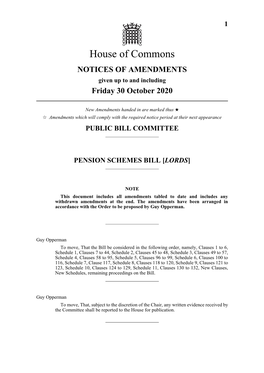 Public Bill Committee Pension Schemes Bill