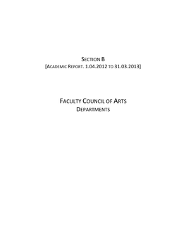 Faculty Council of Arts Departments