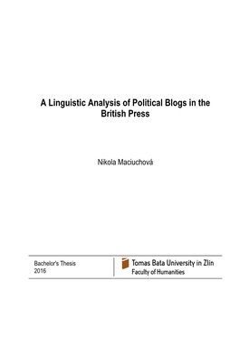 A Linguistic Analysis of Political Blogs in the British Press